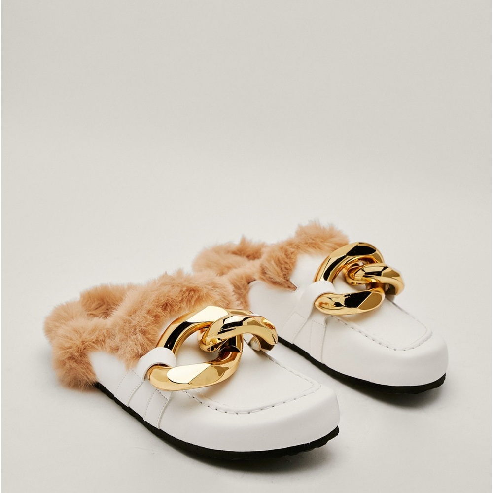 Nasty gal faux fur loafers - Picture 1 of 9